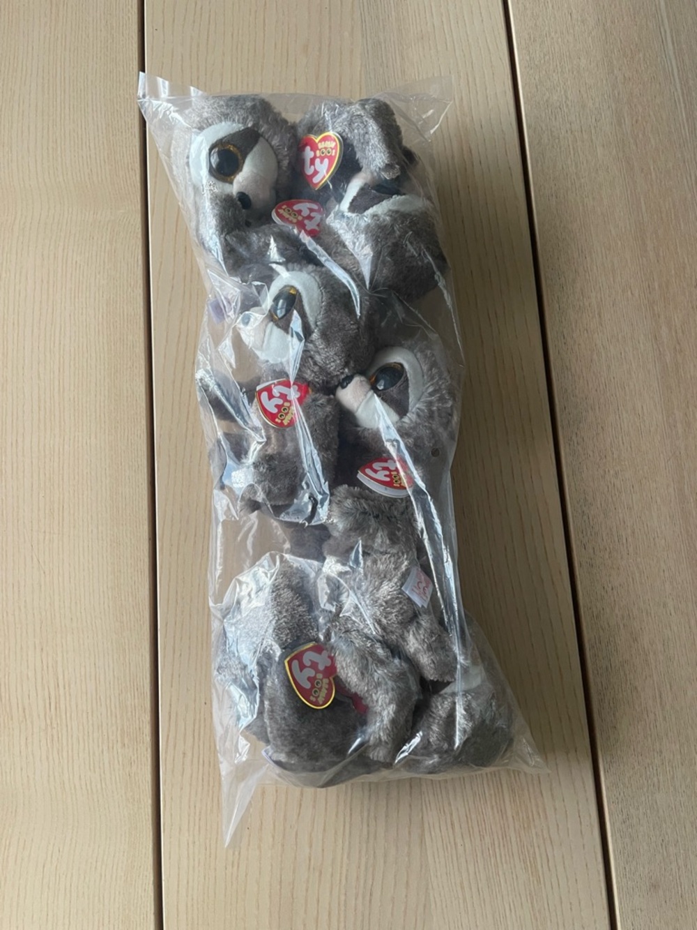 TY Beanie Boo’s Babies Gray Sloth - Dangler pack of 6 UNOPENED Ty Beanie Babies